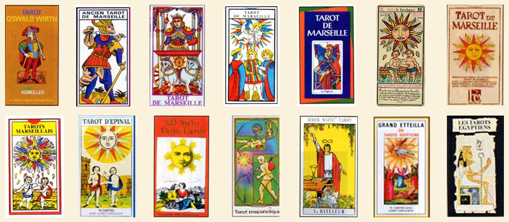 Tarot de Marseille, jeu de cartes divinatoires.